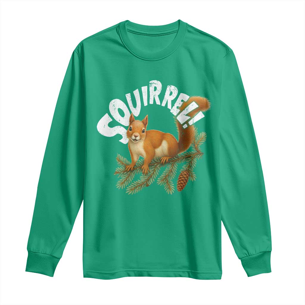 Funny Christmas Squirrel Long Sleeve Shirt Xmas Vacation Holiday Movie Pine Tree - Wonder Print Shop