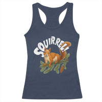 Funny Christmas Squirrel Racerback Tank Top Xmas Vacation Holiday Movie Pine Tree - Wonder Print Shop