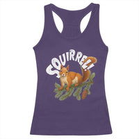 Funny Christmas Squirrel Racerback Tank Top Xmas Vacation Holiday Movie Pine Tree - Wonder Print Shop