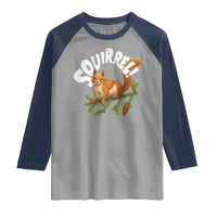 Funny Christmas Squirrel Raglan Shirt Xmas Vacation Holiday Movie Pine Tree - Wonder Print Shop