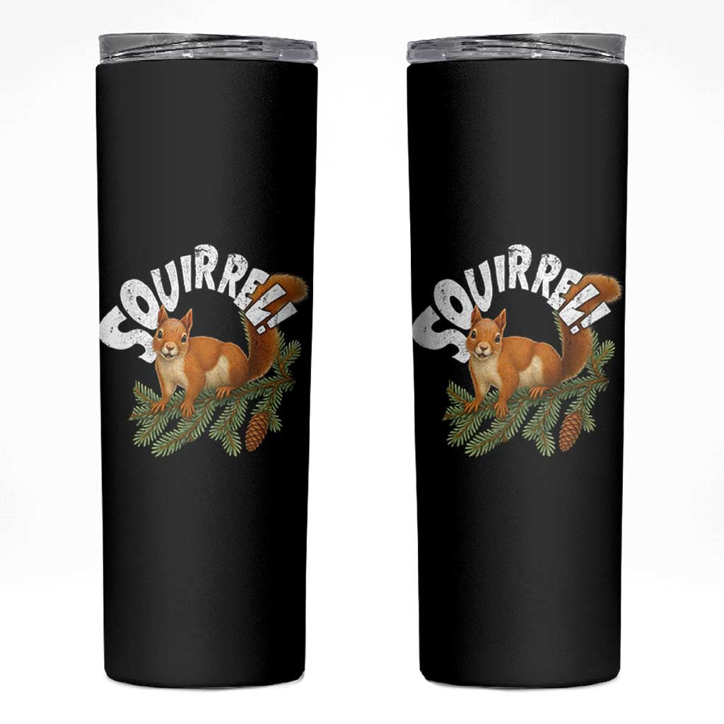 Funny Christmas Squirrel Skinny Tumbler Xmas Vacation Holiday Movie Pine Tree - Wonder Print Shop