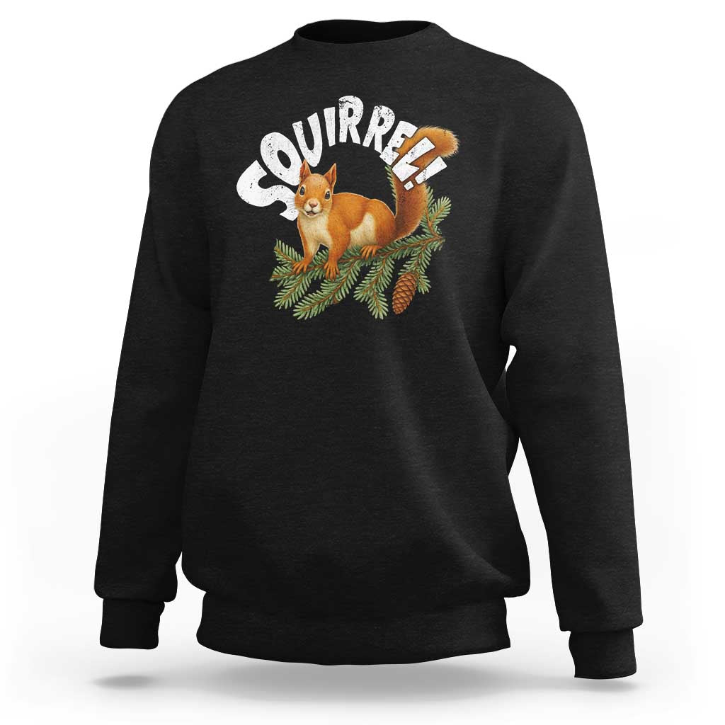 Funny Christmas Squirrel Sweatshirt Xmas Vacation Holiday Movie Pine Tree - Wonder Print Shop
