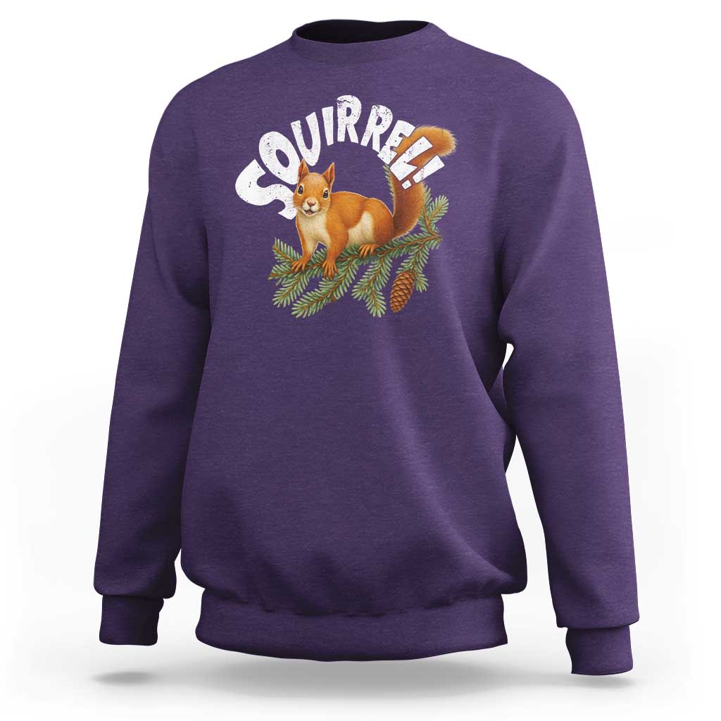 Funny Christmas Squirrel Sweatshirt Xmas Vacation Holiday Movie Pine Tree - Wonder Print Shop