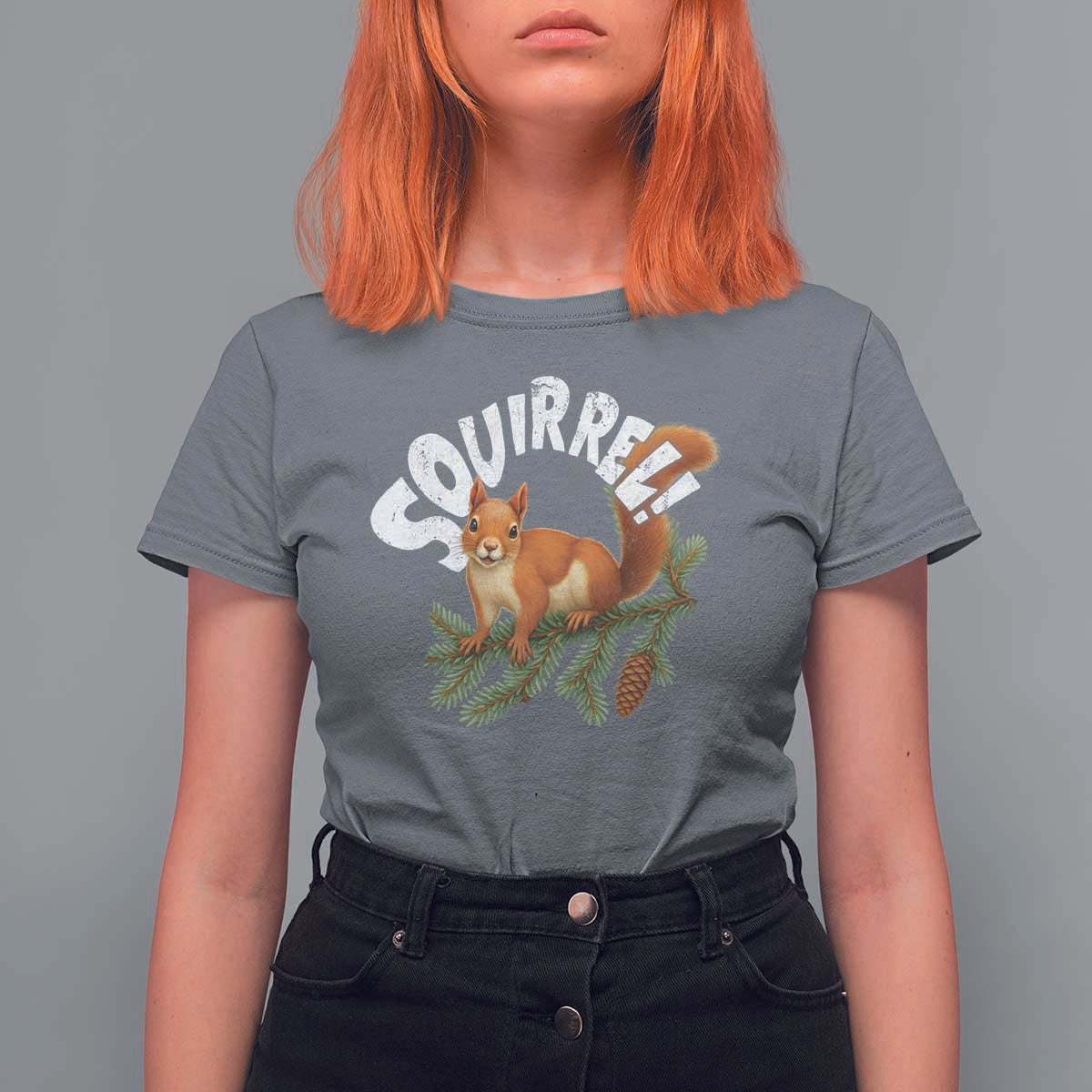 Funny Christmas Squirrel T Shirt For Women Xmas Vacation Holiday Movie Pine Tree - Wonder Print Shop