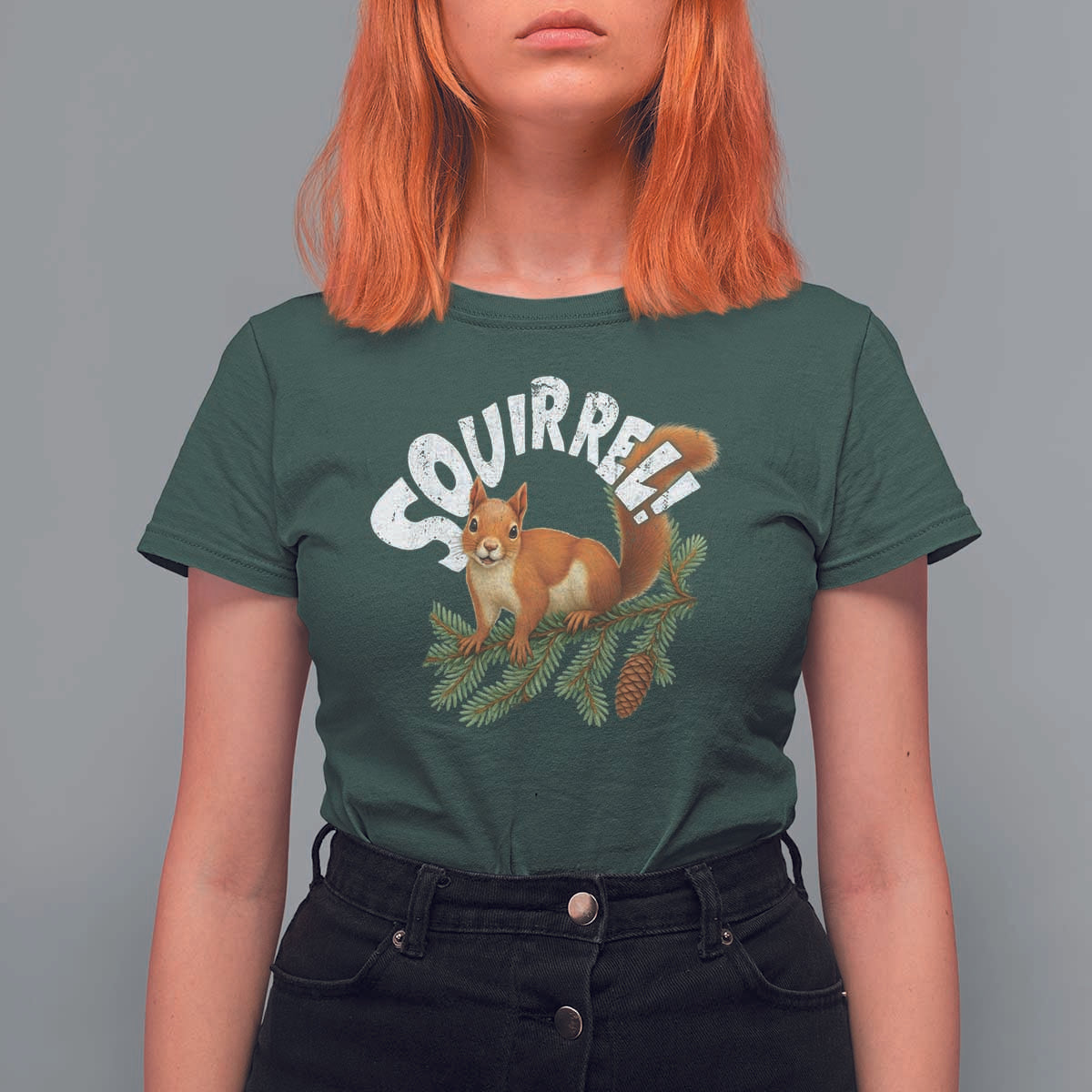 Funny Christmas Squirrel T Shirt For Women Xmas Vacation Holiday Movie Pine Tree - Wonder Print Shop