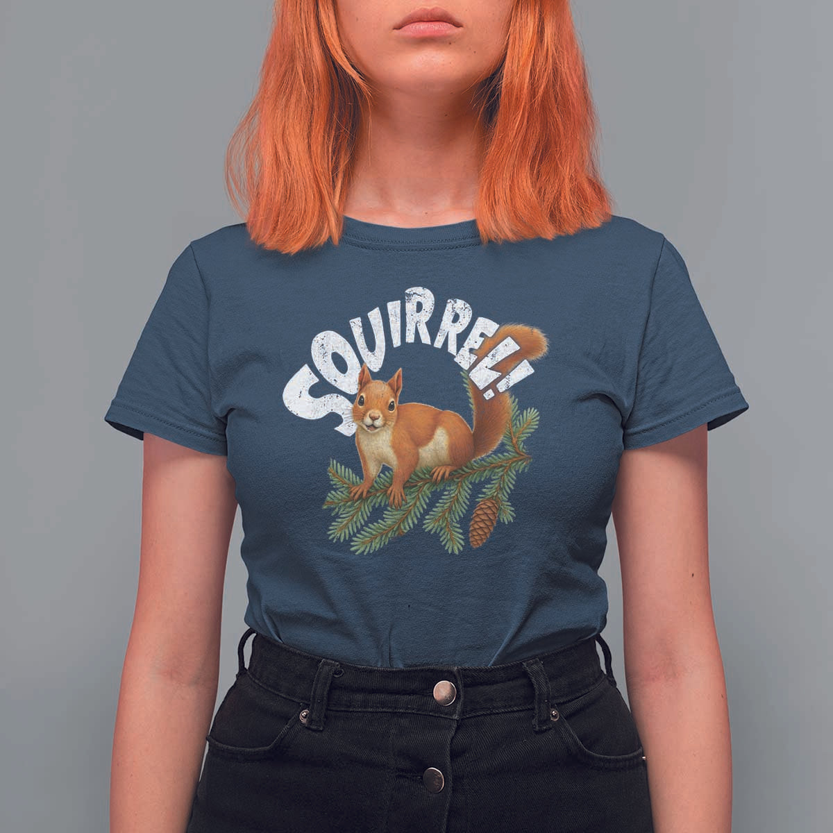 Funny Christmas Squirrel T Shirt For Women Xmas Vacation Holiday Movie Pine Tree - Wonder Print Shop