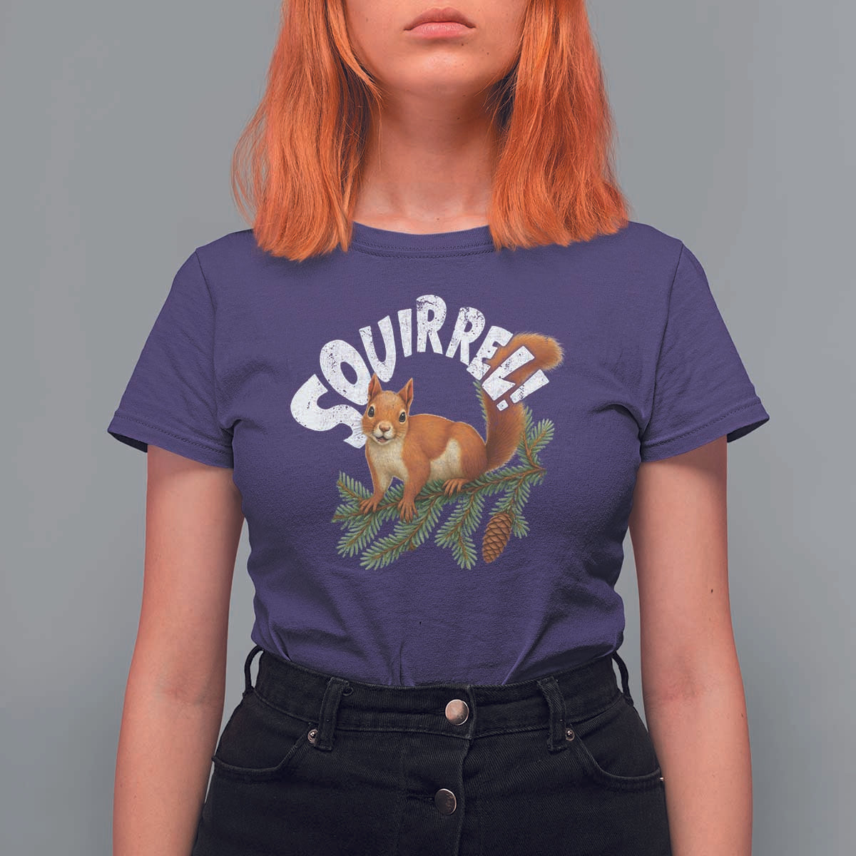 Funny Christmas Squirrel T Shirt For Women Xmas Vacation Holiday Movie Pine Tree - Wonder Print Shop