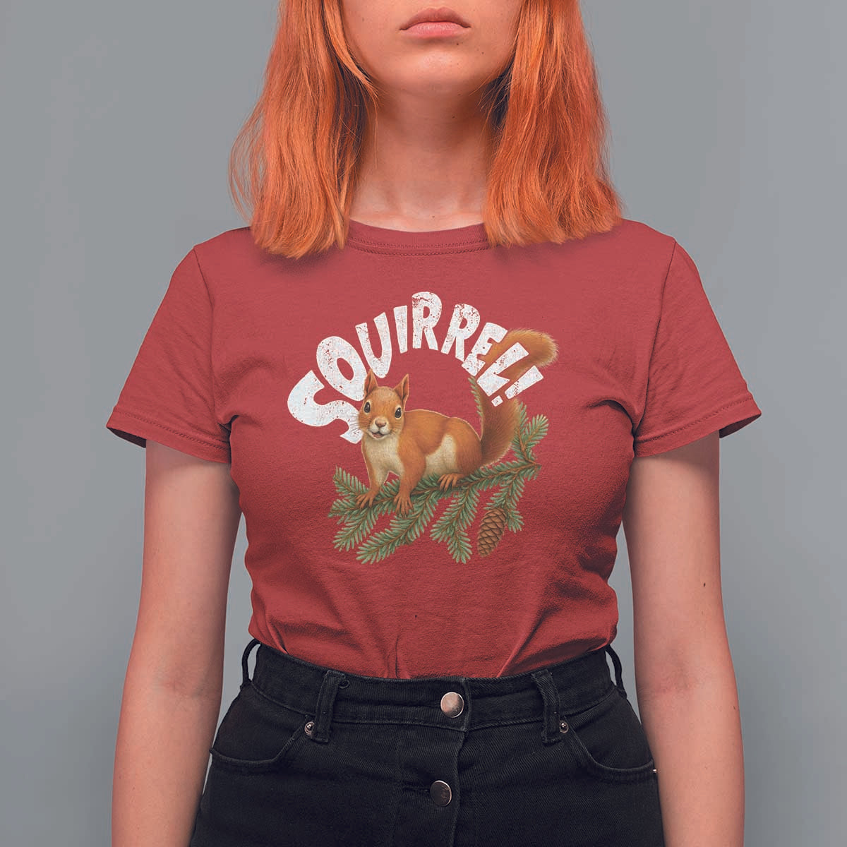 Funny Christmas Squirrel T Shirt For Women Xmas Vacation Holiday Movie Pine Tree - Wonder Print Shop