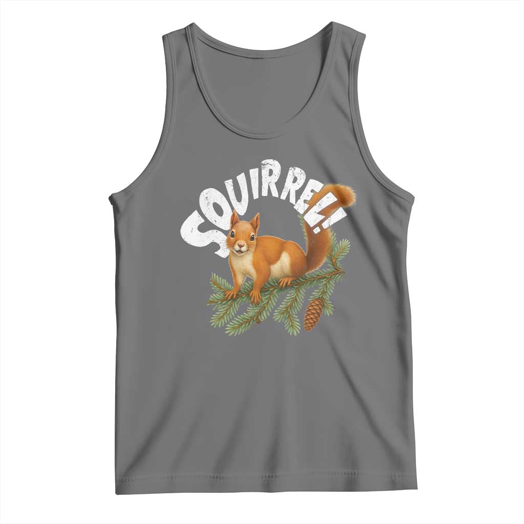 Funny Christmas Squirrel Tank Top Xmas Vacation Holiday Movie Pine Tree - Wonder Print Shop