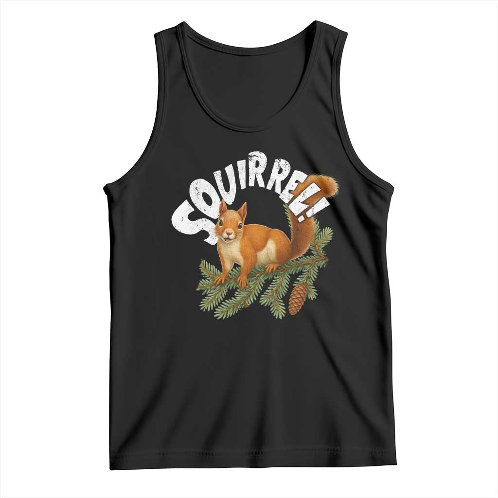 Funny Christmas Squirrel Tank Top Xmas Vacation Holiday Movie Pine Tree - Wonder Print Shop
