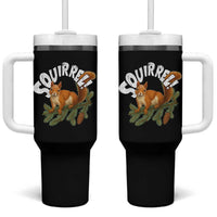 Funny Christmas Squirrel Tumbler With Handle Xmas Vacation Holiday Movie Pine Tree - Wonder Print Shop