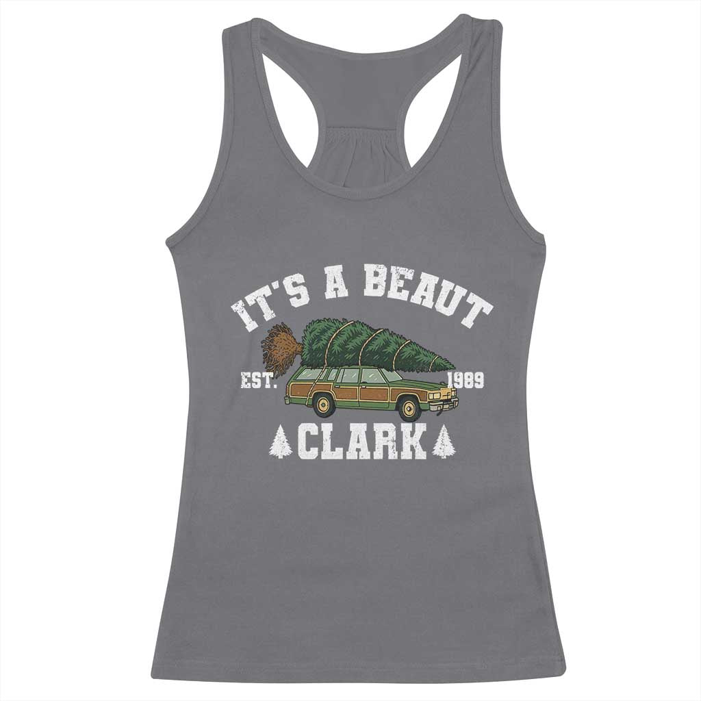 Its A Beaut Clark Racerback Tank Top Funny Christmas Vacation Holiday Movie - Wonder Print Shop