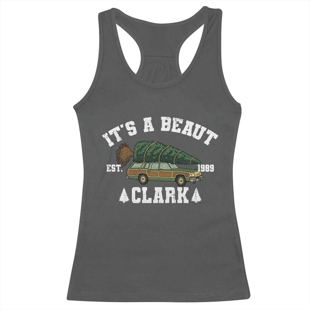 Its A Beaut Clark Racerback Tank Top Funny Christmas Vacation Holiday Movie - Wonder Print Shop