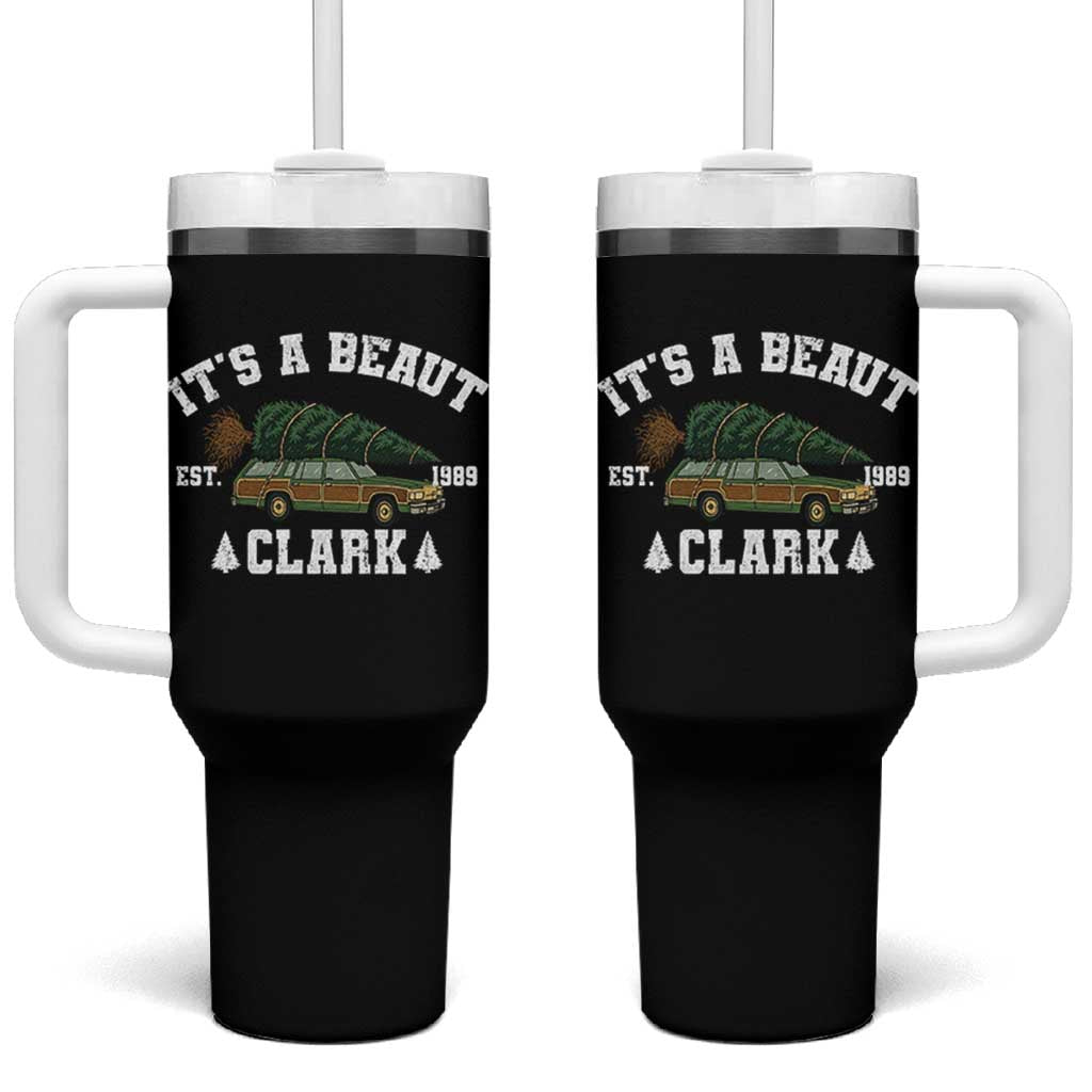 Its A Beaut Clark Tumbler With Handle Funny Christmas Vacation Holiday Movie - Wonder Print Shop