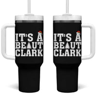 Funny Christmas Movie Its A Beaut Clark Tumbler With Handle Xmas Vacation Holiday - Wonder Print Shop