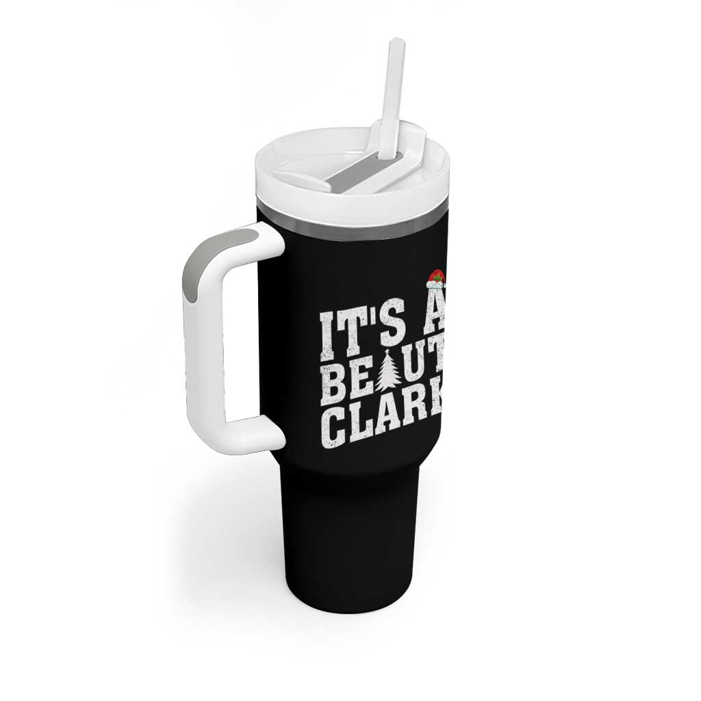 Funny Christmas Movie Its A Beaut Clark Tumbler With Handle Xmas Vacation Holiday - Wonder Print Shop