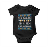 Funny Jewish Hanukkah Baby Onesie I Am A Bad Jew I Am A Jew That Does Good - Wonder Print Shop