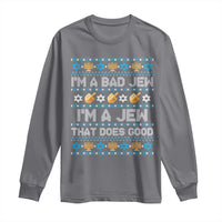 Funny Jewish Hanukkah Long Sleeve Shirt I Am A Bad Jew I Am A Jew That Does Good - Wonder Print Shop