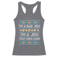 Funny Jewish Hanukkah Racerback Tank Top I Am A Bad Jew I Am A Jew That Does Good - Wonder Print Shop