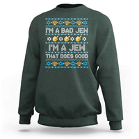 Funny Jewish Hanukkah Sweatshirt I Am A Bad Jew I Am A Jew That Does Good - Wonder Print Shop