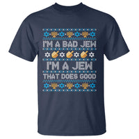 Funny Jewish Hanukkah T Shirt I Am A Bad Jew I Am A Jew That Does Good - Wonder Print Shop