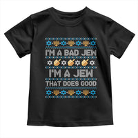 Funny Jewish Hanukkah Toddler T Shirt I Am A Bad Jew I Am A Jew That Does Good - Wonder Print Shop