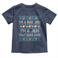 Funny Jewish Hanukkah Toddler T Shirt I Am A Bad Jew I Am A Jew That Does Good - Wonder Print Shop