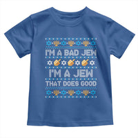 Funny Jewish Hanukkah Toddler T Shirt I Am A Bad Jew I Am A Jew That Does Good - Wonder Print Shop