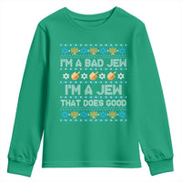 Funny Jewish Hanukkah Youth Sweatshirt I Am A Bad Jew I Am A Jew That Does Good - Wonder Print Shop