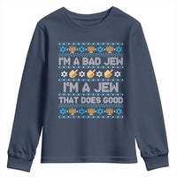 Funny Jewish Hanukkah Youth Sweatshirt I Am A Bad Jew I Am A Jew That Does Good - Wonder Print Shop