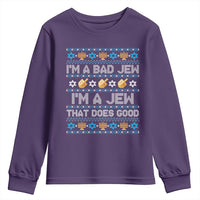 Funny Jewish Hanukkah Youth Sweatshirt I Am A Bad Jew I Am A Jew That Does Good - Wonder Print Shop