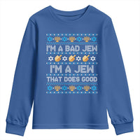 Funny Jewish Hanukkah Youth Sweatshirt I Am A Bad Jew I Am A Jew That Does Good - Wonder Print Shop
