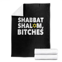 Funny Hanukkah Shabbat Shalom Bitches Throw Blanket Star Of David - Wonder Print Shop