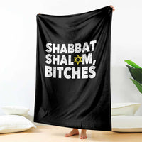 Funny Hanukkah Shabbat Shalom Bitches Throw Blanket Star Of David - Wonder Print Shop