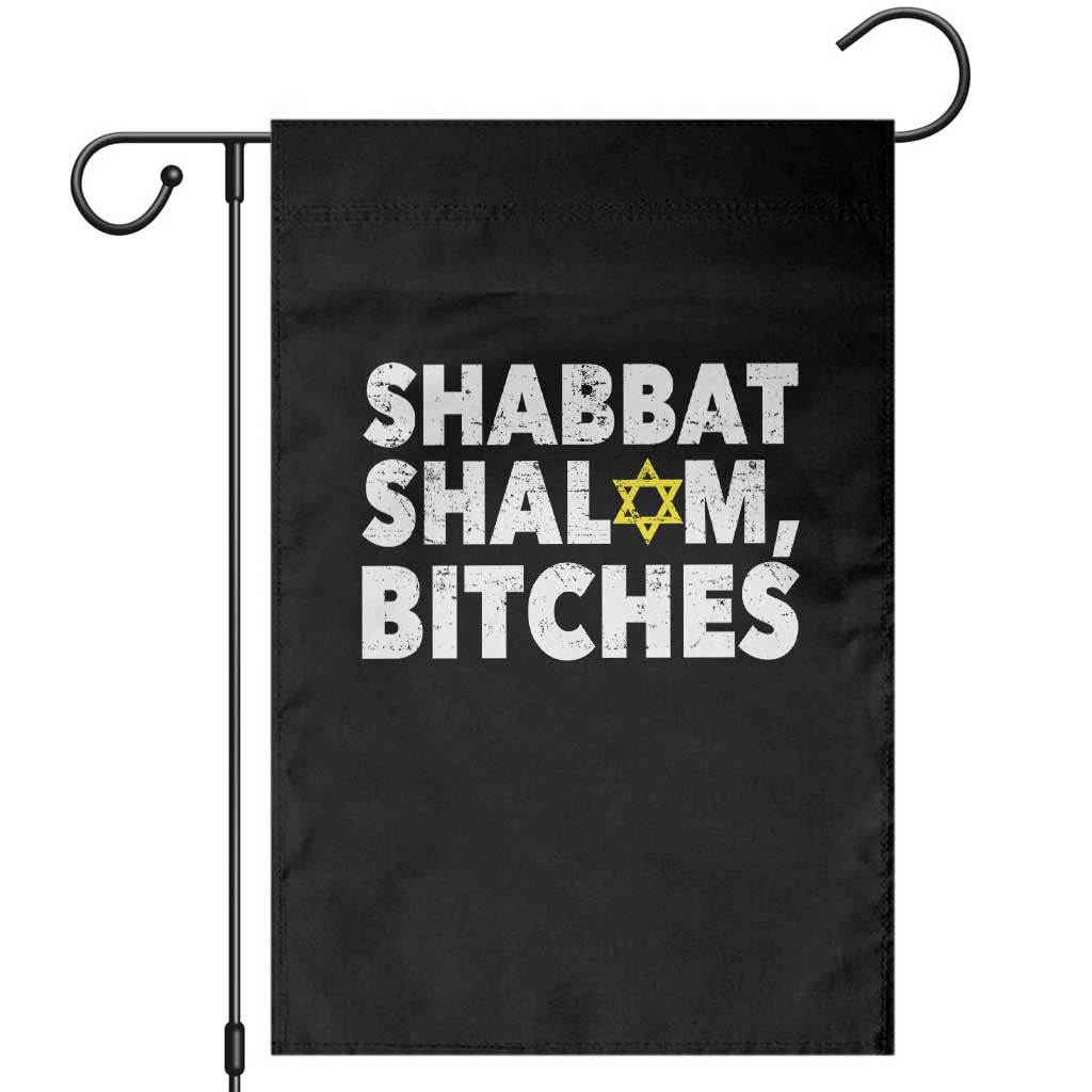Funny Hanukkah Shabbat Shalom Bitches Garden Flag Star Of David - Wonder Print Shop
