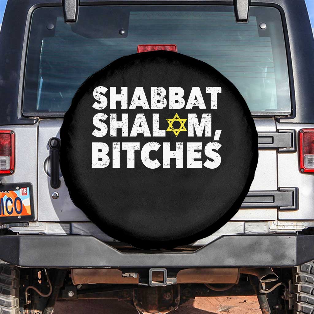 Funny Hanukkah Shabbat Shalom Bitches Spare Tire Cover Star Of David - Wonder Print Shop