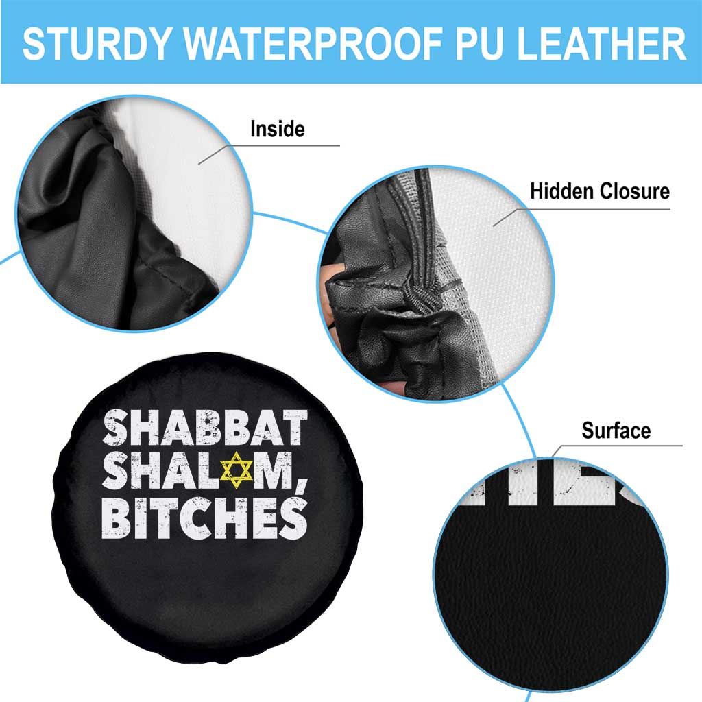 Funny Hanukkah Shabbat Shalom Bitches Spare Tire Cover Star Of David - Wonder Print Shop