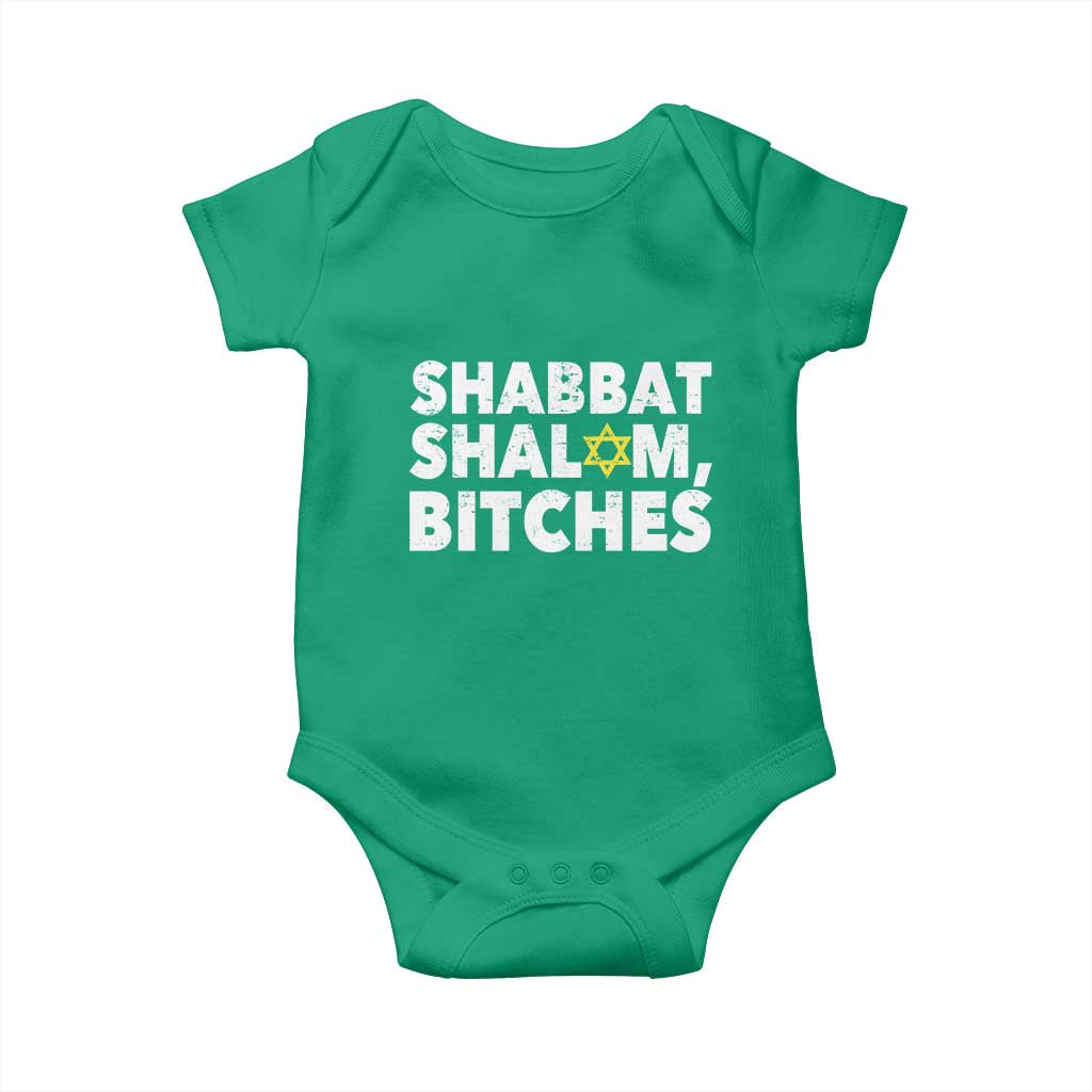 Funny Hanukkah Shabbat Shalom Bitches Baby Onesie Star Of David - Wonder Print Shop