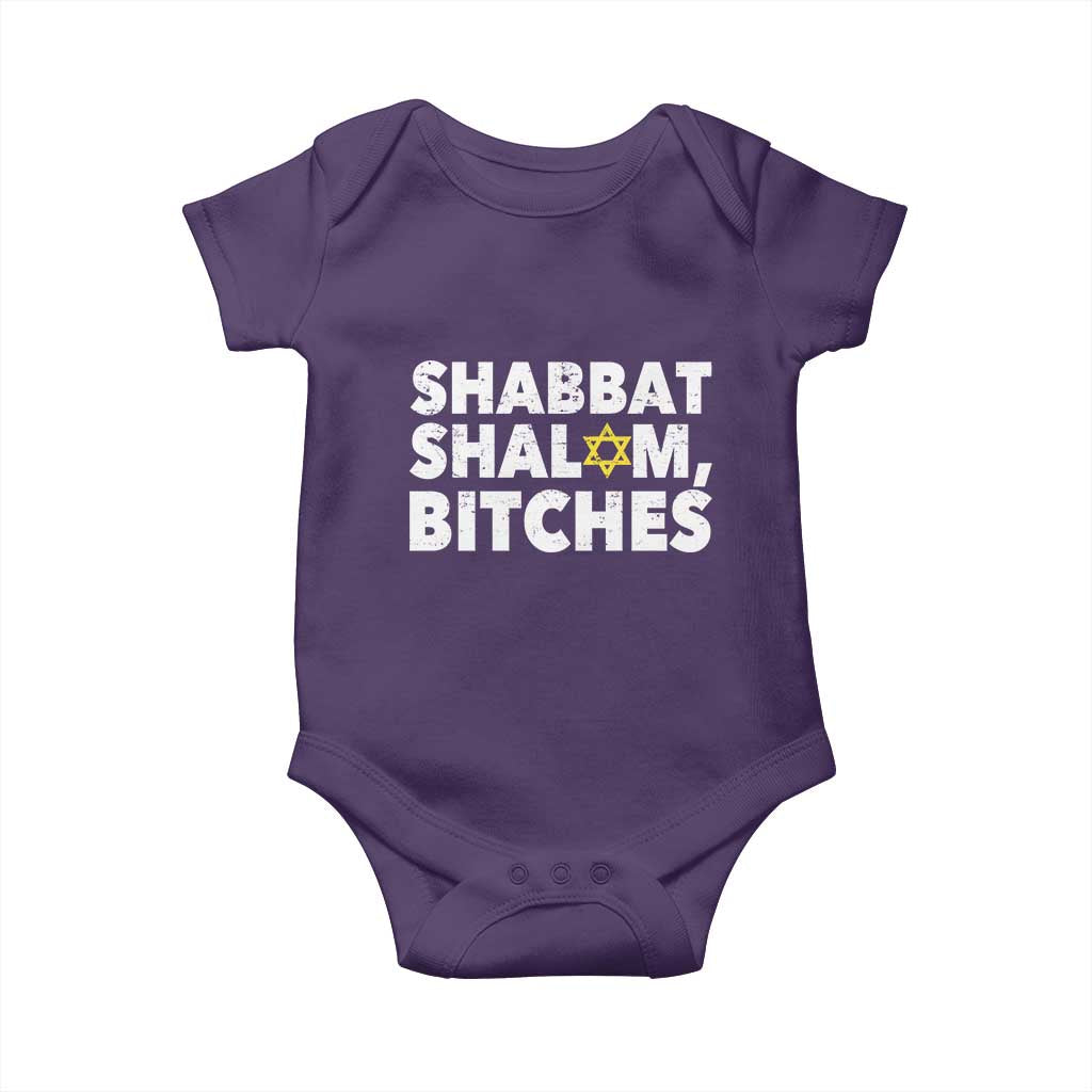 Funny Hanukkah Shabbat Shalom Bitches Baby Onesie Star Of David - Wonder Print Shop