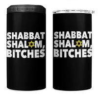 Funny Hanukkah Shabbat Shalom Bitches 4 in 1 Can Cooler Tumbler Star Of David - Wonder Print Shop