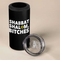 Funny Hanukkah Shabbat Shalom Bitches 4 in 1 Can Cooler Tumbler Star Of David - Wonder Print Shop