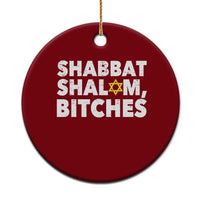 Funny Hanukkah Shabbat Shalom Bitches Ceramic Ornament Star Of David - Wonder Print Shop