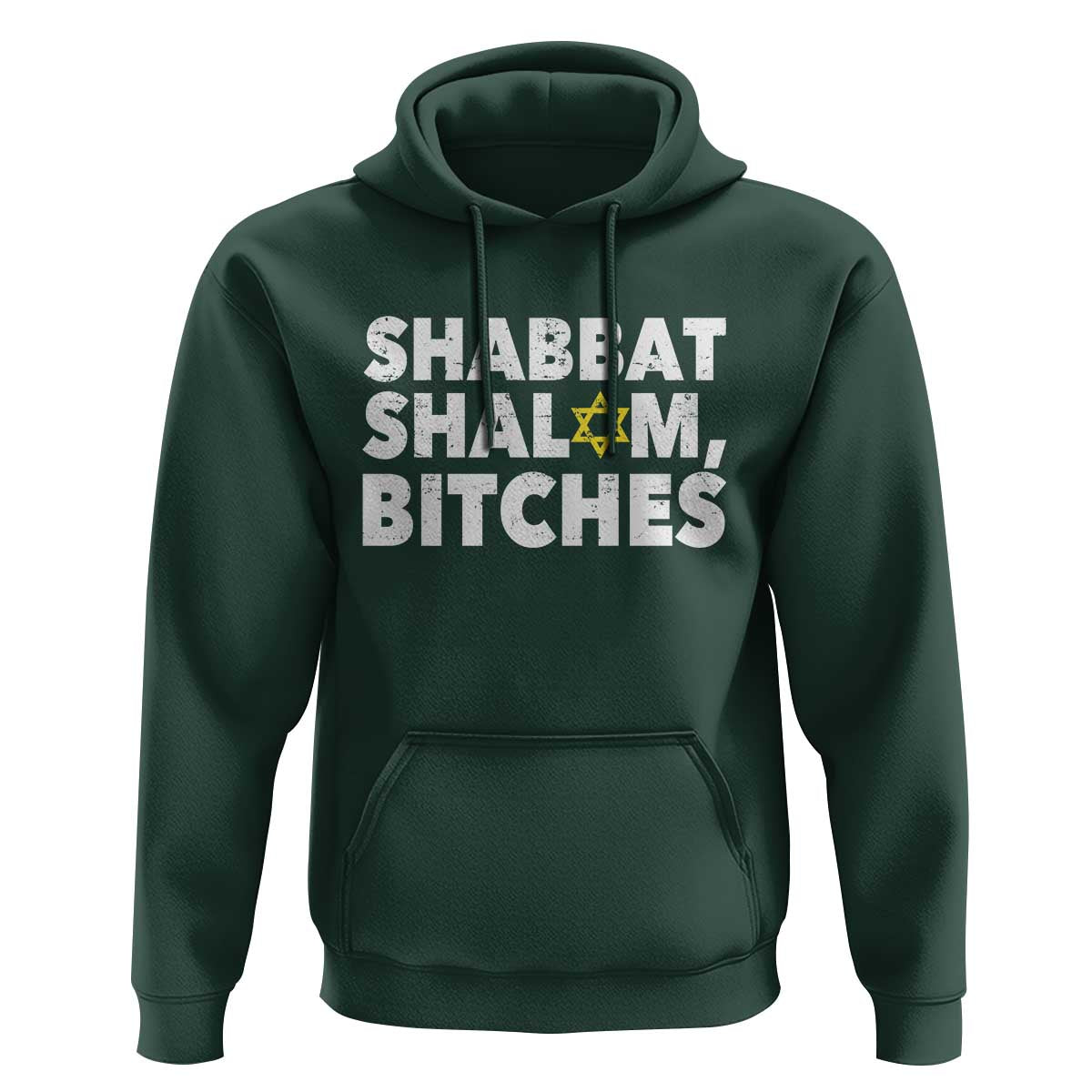 Funny Hanukkah Shabbat Shalom Bitches Hoodie Star Of David - Wonder Print Shop