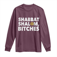 Funny Hanukkah Shabbat Shalom Bitches Long Sleeve Shirt Star Of David - Wonder Print Shop