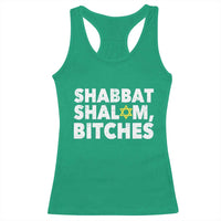 Funny Hanukkah Shabbat Shalom Bitches Racerback Tank Top Star Of David - Wonder Print Shop