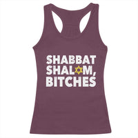 Funny Hanukkah Shabbat Shalom Bitches Racerback Tank Top Star Of David - Wonder Print Shop
