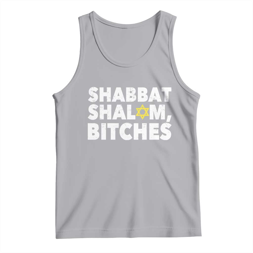 Funny Hanukkah Shabbat Shalom Bitches Tank Top Star Of David - Wonder Print Shop