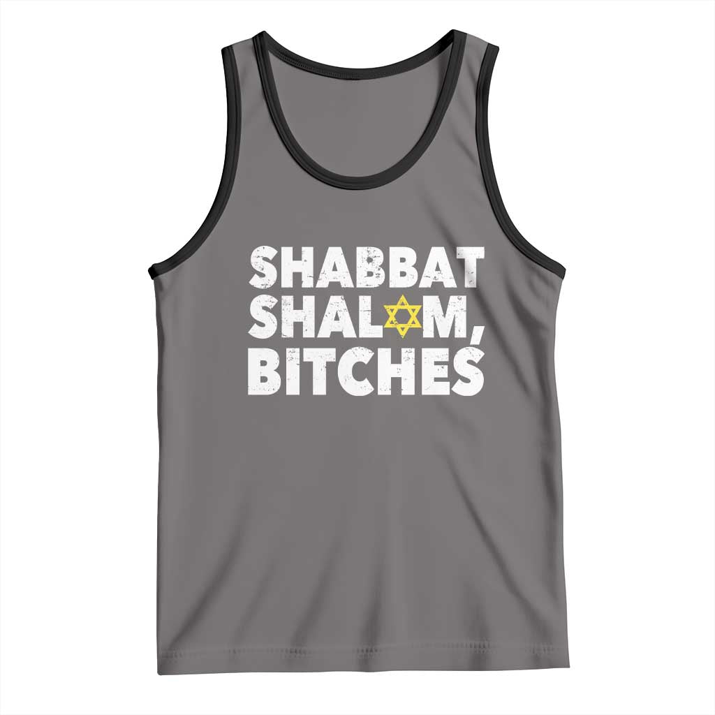 Funny Hanukkah Shabbat Shalom Bitches Tank Top Star Of David - Wonder Print Shop