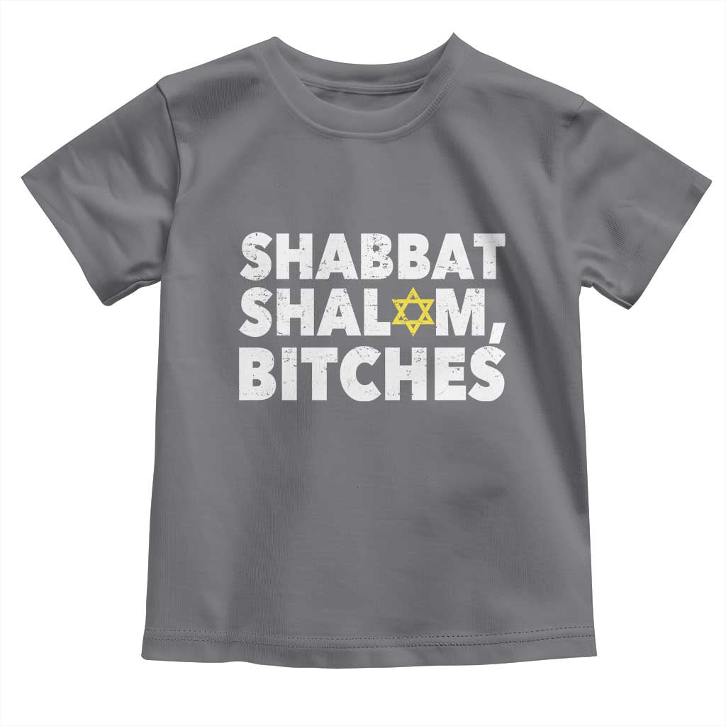 Funny Hanukkah Shabbat Shalom Bitches Toddler T Shirt Star Of David - Wonder Print Shop