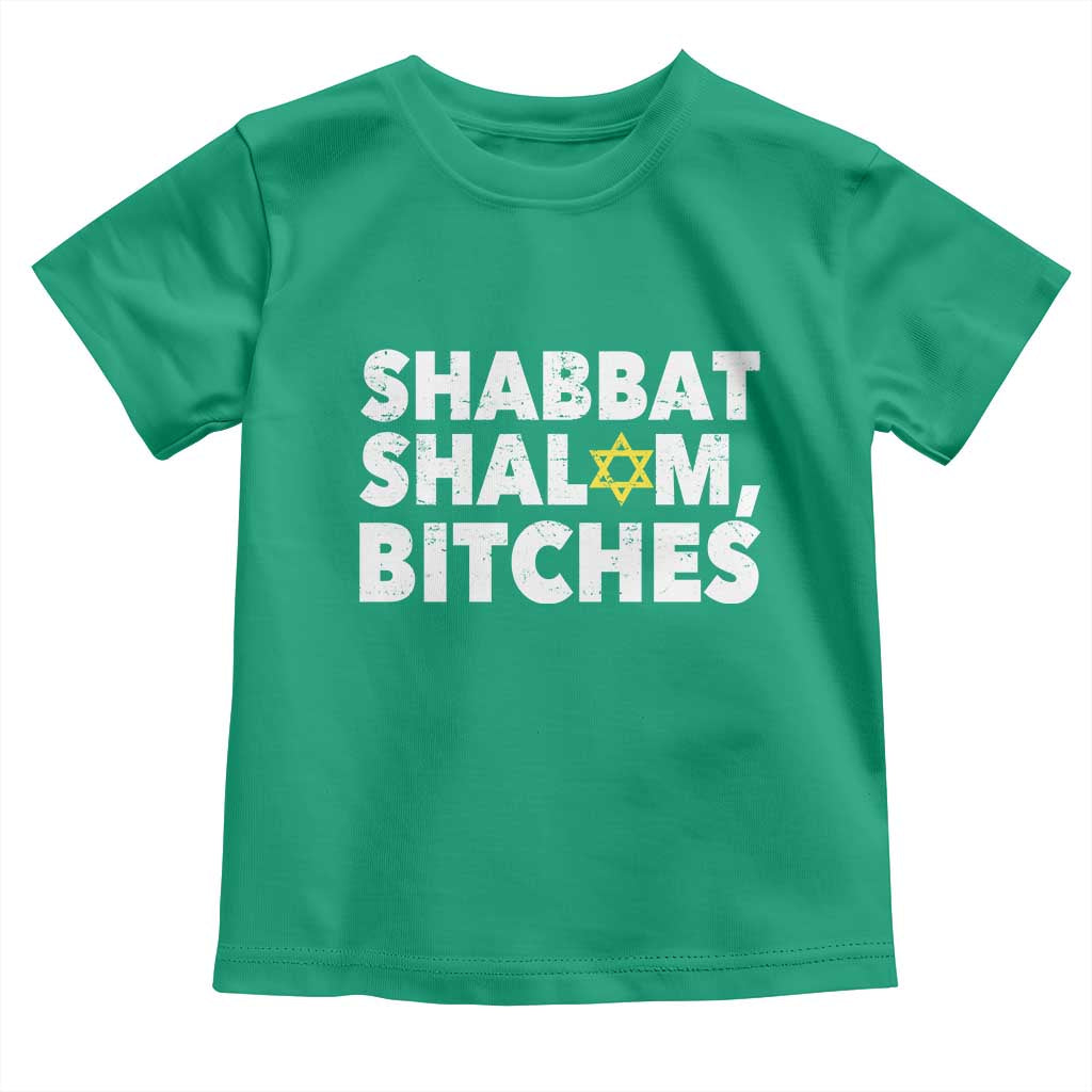 Funny Hanukkah Shabbat Shalom Bitches Toddler T Shirt Star Of David - Wonder Print Shop